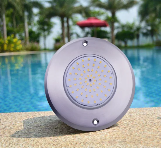 Lampada da parete per piscina rotonda subacquea a LED RGB per acqua salata IP68 in acciaio inossidabile 316 di alta qualità